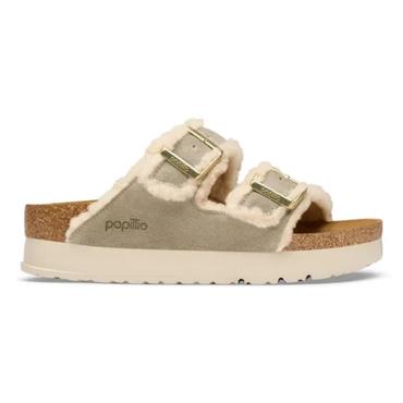 Birkenstock Arizona Platform Teddy - Taupe